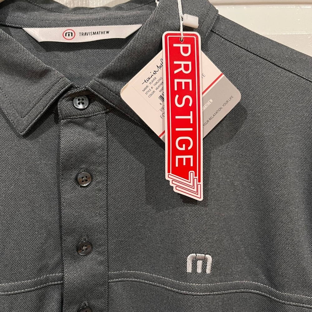 Travis Mathew Charcoal Polo Shirt